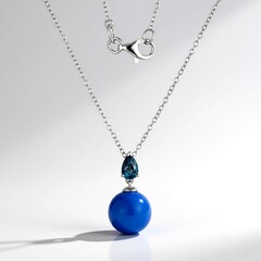 Collana in argento con Agata Blu