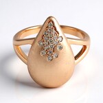 Anello in argento con Diamante Argyle Rose de France I1 (Annette)