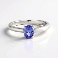Anello in argento con Tanzanite