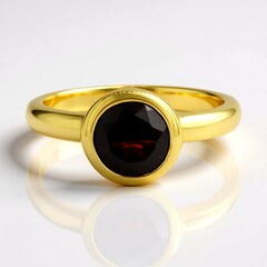 Anello in argento con Granato Mozambico