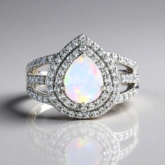 Anello in argento con Opale di Welo