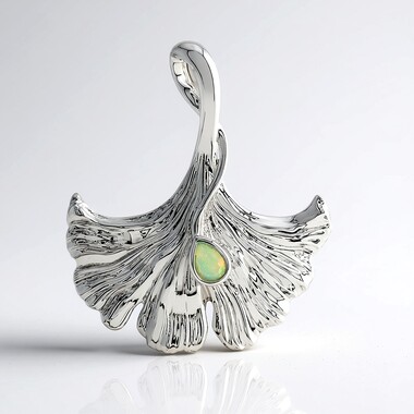 Zawieszka ze srebra platynowanego - Opal Welo  (MONOSONO COLLECTION)