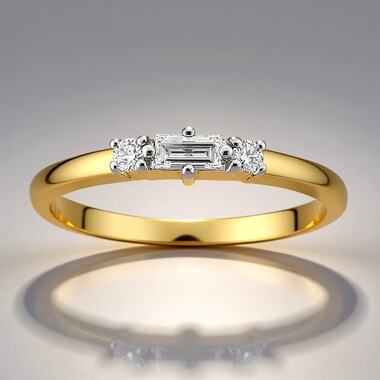 Anillo en oro con Diamante IF (D) (Annette)