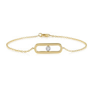 Weißer Topas-Silberarmband