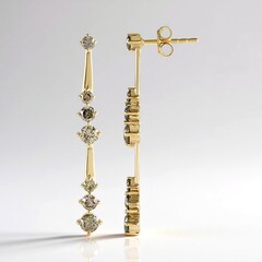 Orecchini in oro con Diamante Champagne I2 (de Melo Gold)