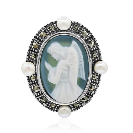 Pendentif en argent et Agate verte