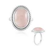 Rosenquarz-Silberring