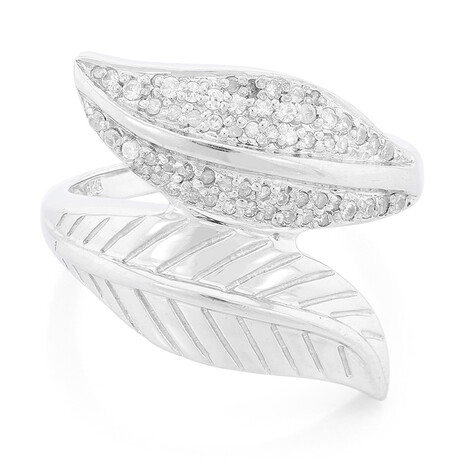 Zilveren ring met zirkonen