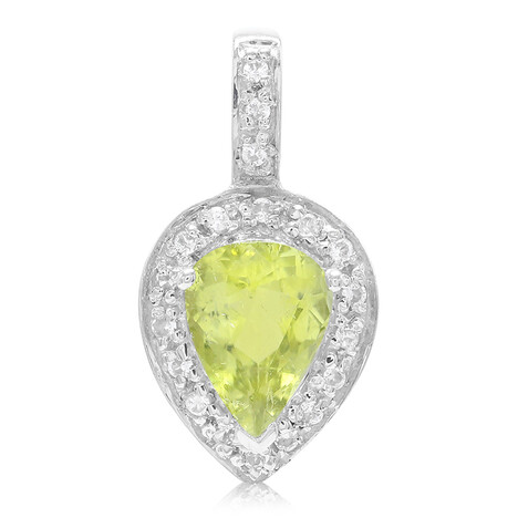 Pendentif en argent et Tourmaline cuprifère