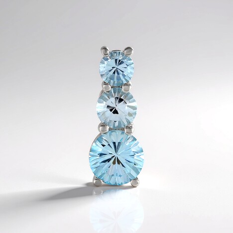 Ciondolo in argento con Topazio Blu Cielo (MONOSONO COLLECTION)