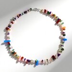 Collana in argento con Agata Muschiata