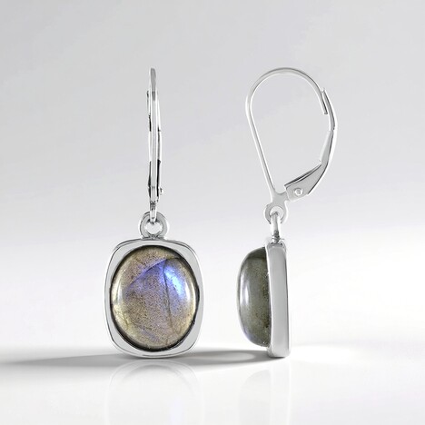 Boucles d'oreilles en argent et Labradorite