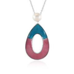 Collier en argent et Perle blanche de culture d'eau douce (Adela Silber)
