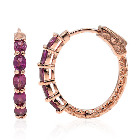 Rhodolith-Silberohrringe