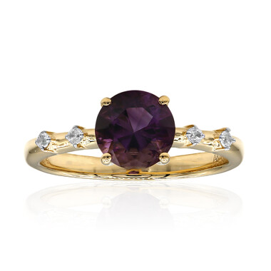 Anello in oro con Ametista dell'Arizona (Amanda Adkins)