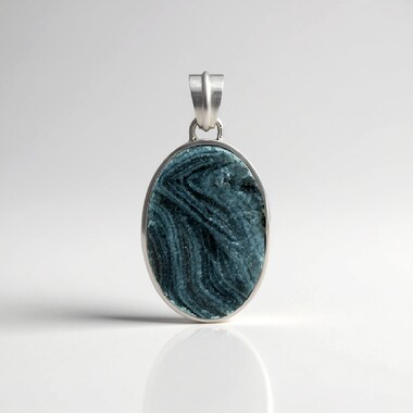 Pendentif en argent et Agate peau de serpent