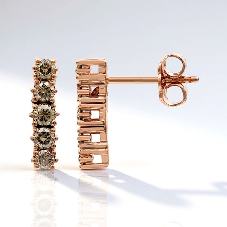 Orecchini in argento con Diamante Rose de France VS1 di Argyle (Annette)