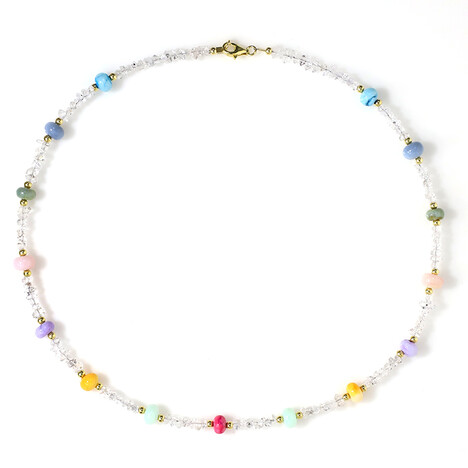 Collana in argento con Opale dell'Etiopia (Riya)