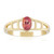 Gouden ring met een pezzottaiet