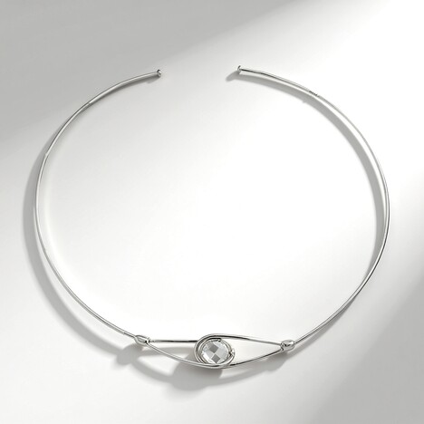 Collana in argento con Quarzo Bianco (TPC)