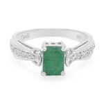 Anillo en plata con Esmeralda de Bahía