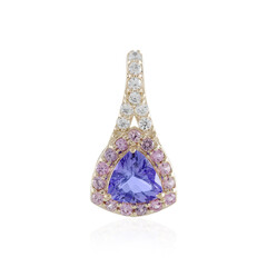 Tansanit-Goldanhänger