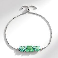 Bracciale in argento con Fluorite Verde