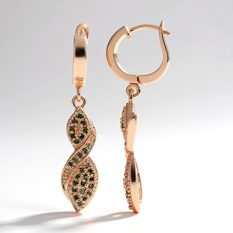 Orecchini placcati in oro con Diamante Fancy