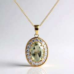 Collana in argento con Ametista Verde