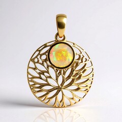 Ciondolo in oro con Opale di Welo AAA (Ornaments by de Melo)