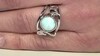 Anillo en plata con Larimar