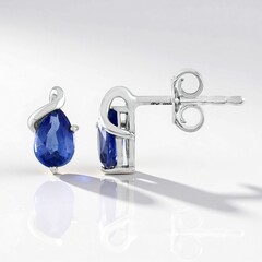 Orecchini in argento con Cianite del Nepal