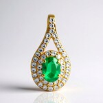 Ciondolo in argento con Smeraldo Zambia