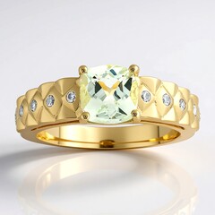 Anello in oro con Berillo Verde (de Melo Gold)