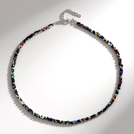 Collana in argento con Spinello Nero