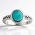 Bague en argent et Turquoise bleue de Mohavie (Jones Lee)
