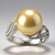 Bague en or et Perle dorée des mers du Sud Kabira (TPC)