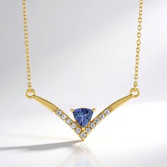 Collana in argento con Tanzanite (non riscaldata)