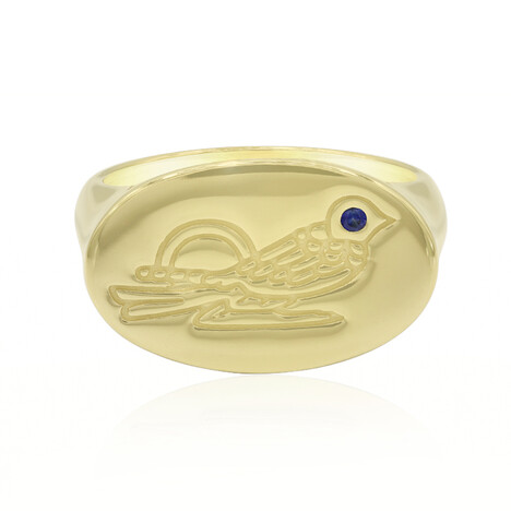 Blauer Saphir-Silberring