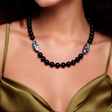 Abalone Shell Mosaic Silver Necklace (Dallas Prince Designs)