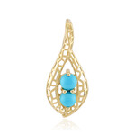 9K Sleeping Beauty Turquoise Gold Pendant (Ornaments by de Melo)