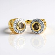 I2 Champagne Diamond Silver Ring (Ornaments by de Melo)