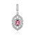 Zilveren hanger met een Nigeriaanse roze toermalijn