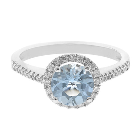 Anello in oro con Acquamarina Brasiliana AAA (CIRARI)