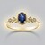 Anello in oro con Zaffiro Ceylon Blu