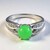 Anello in argento con Crisoprasio Imperiale