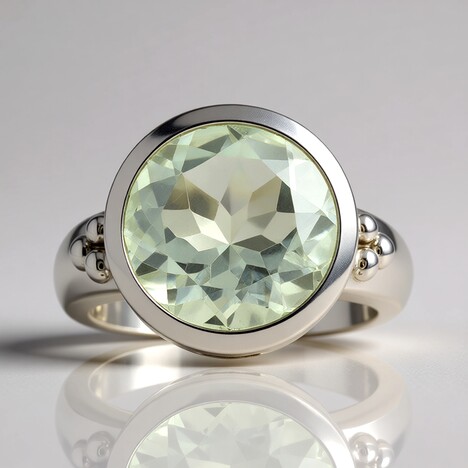 Anello in argento con Ametista Verde (Pallanova)