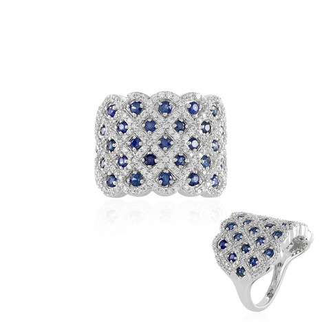 Blauer Saphir-Goldring