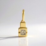 Ciondolo in argento con Diamante Champagne I2