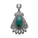 Chrysokolla Silver Pendant (Desert Chic)